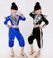 春节新款儿童爵士舞演出服女童少儿街舞演出服装男童现代表演