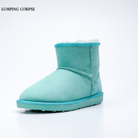 LumpingCorpse澳洲羊皮毛一体雪地靴女低筒短靴子防水防滑包邮