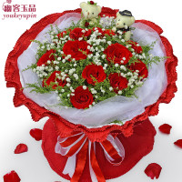11朵红玫瑰花生日杭州上海同城鲜花速递重庆成都宁波南京合肥送花