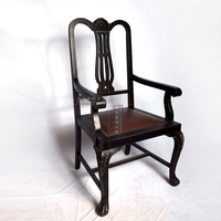 漫咖啡桌椅老上海榆木实木单人扶手沙发椅 古董椅 特色餐厅餐椅子