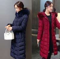 女神范冬装新款 韩版修身羽绒棉服女 加厚中长款外套