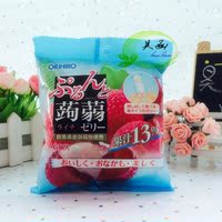日本进口零食 ORIHIRO蒟蒻荔枝果冻 荔枝味 13%果汁 可吸果冻120g