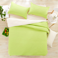简约纯色芦荟棉床单式四件套被套床单婚床 1.8m 2米 2.2m床上用品