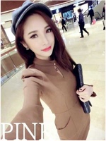 2015春装新款女装韩版气质修身性感夜店双口袋立领女装包臀连衣裙
