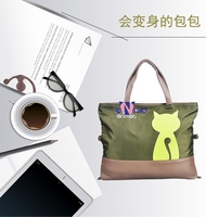 第N只猫手提包女大包包邮 单肩包韩版时尚防水便当包饭盒包妈咪包