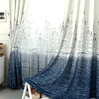 高档地中海加厚遮阳遮光窗帘成品定制儿童房客厅飘窗特价窗帘布料