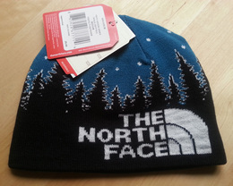 正品现货 美国 The North Face Anders 北面儿童保暖帽两面可戴