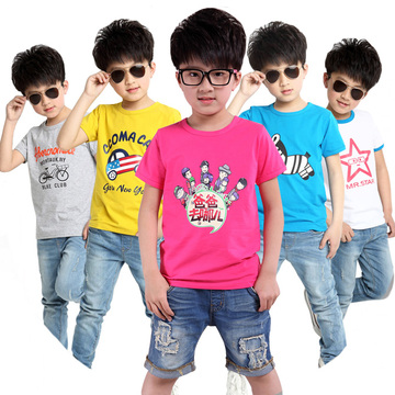 5男童短袖6夏装7衣服8男孩纯棉t恤9圆领10儿童短袖衫11韩版12岁4
