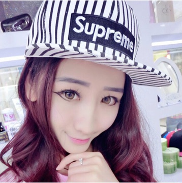 嘻哈女学生潮春夏天韩国版户外遮阳帽SUPREME字母棒球帽鸭舌帽子
