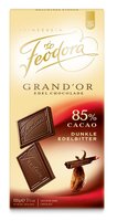 熊迷蜜美食-德国菲多雅/Feodora 85%可可高级纯黑巧克100克 现货