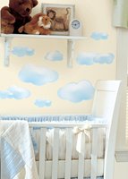 【现货】美国RoomMates儿童房环保墙贴墙画可移除反复贴 白云朵