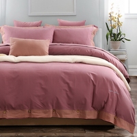 秋冬加厚保暖床上用品全棉美式纯色磨毛四件套 简约床单被套床品