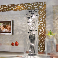 现代中式时尚创意黑色铝线落地灯手工艺术花瓶客厅卧室装饰台灯饰