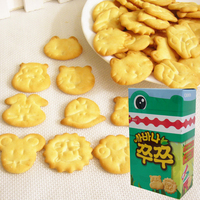 天下鲜 原装韩国进口 可拉奥动物园小饼干 70g可瑞安儿童零食低糖