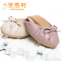 2015夏季蛋卷鞋女单鞋浅口平底鞋韩版系带蝴蝶结平跟甜美系单鞋