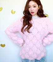 2015秋季韩版时尚毛衣森女系人气舒适圆领针织衫