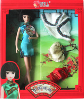 包邮正品娇儿古装芭比娃娃套装中国旗袍衣服系列儿童玩具女孩礼物