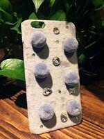 2个包邮 韩国代购款 毛毛球砖石毛毡款手机壳苹果iphone保护壳女