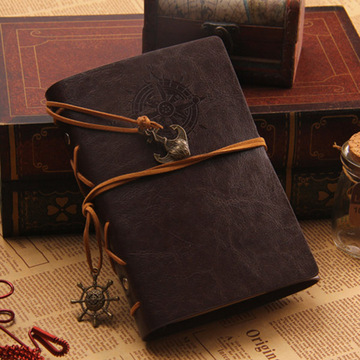 欧式复古海盗笔记本文具 水手旅行皮面记事本空白牛皮纸日记本子