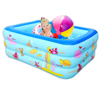 加厚宝宝游泳池超大号方形婴幼儿童充气充气游泳池桶家庭水池保温