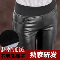 2015新款黑色PU皮裤女长裤显瘦松紧弹力小脚裤紧身打底裤外穿