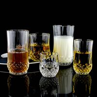 无铅品质玻璃杯 创意钻石纹水杯茶杯耐热透明啤酒杯威士忌杯 批发