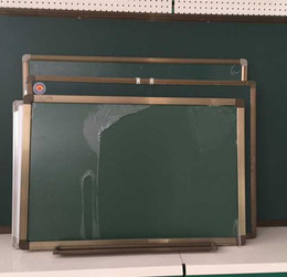 定制50*70双面磁性小黑板白教学家用挂式儿童画板绿板留言板大号