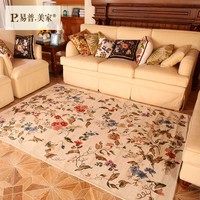 美式地毯 乡村田园 客厅地毯地垫 茶几欧式 卧室床边地毯特价