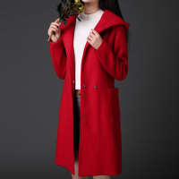 2015冬装毛呢外套女装韩国中长款连帽加棉加厚羊毛呢子大衣大码潮
