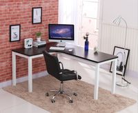 电脑桌 台式家用办公桌L型书桌现代简约简易钢木 转角电脑桌宜家