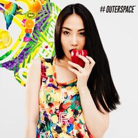 台湾正品代购OUTER SPACE 熱帶赤道水果長洋裝