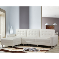 简约现代多功能皮艺沙发床 小户型可折叠两用沙发床贵妃组合沙发