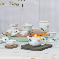 德化厂家直销龙泉青瓷茶具定制logo紫砂功夫陶瓷茶具套装特价茶壶