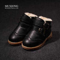 冬季新款1-2-3-4-5-6岁男童皮鞋 加绒单鞋 童鞋 防水儿童马丁靴