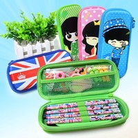 简约可爱PU皮笔袋韩国小学生大容量多功能铅笔袋男女生创意文具盒