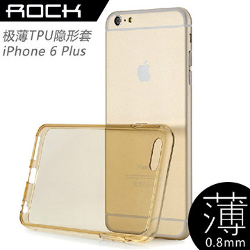 ROCK iPhone6Plus5.5寸纤薄TPU隐形套苹果6手机套【赠防尘3件套】
