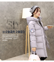 冬季韩版羽绒棉衣女中长款学生棉服修身显瘦加厚棉袄