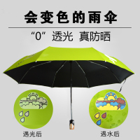 全自动伞 韩国创意晴雨伞折叠伞自开收 黑胶公主伞防晒太阳伞女