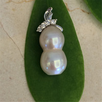 天然珍珠diy散珠裸珠异形珠花生珠葫芦珠13-14㎜单颗价特价不包邮