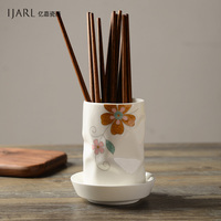 ijarl亿嘉 创意厨房筷子筒 陶瓷器餐具架筷子盒 梵馨厨房筷子架