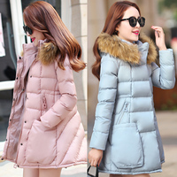 2015冬季时尚新款韩版女装冬装新品棉绒服衣外套宽松配真毛领