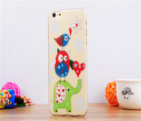 正品包邮TPU透明iPhone6苹果6手机彩绘保护壳萌图硅胶材质质地软