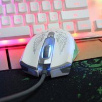讯拓 幽灵蜂 蜂煞II网吧版 七色呼吸发光 USB竞技游戏鼠标 正品