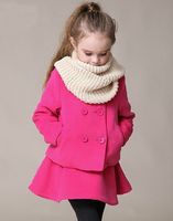2015秋冬装新款韩版时尚毛呢子外套短裙公主套装3-12岁中大童女童
