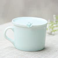 创意立体花朵杯子陶瓷小清新可爱咖啡杯带盖个性定制女生日礼物