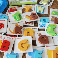 儿童配对玩具认知卡拼图启蒙玩具数字字母撕不烂早教卡学习识字卡