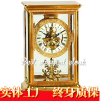 纯铜镀金电子钟表|欧式仿古座钟|老式古董钟|蜡烛台苏钟落地钟|