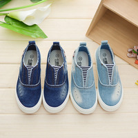 2015新款童鞋儿童一脚蹬帆布鞋秋季男童牛仔板鞋学生韩版低帮布鞋