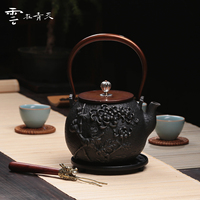 铁壶纯手工无涂层茶壶茶具煮水泡茶日本南部进口生铁壶铸铁老铜盖