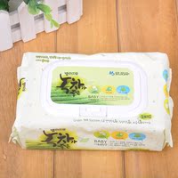 出口韩国无香型高品质婴儿湿巾60片带盖 宝宝湿巾预防手足口湿巾